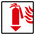 Fire Extinguisher Sign 12cmx12cm لوحة تحديد موقع طفاية الحريق – 12 × 12 سم